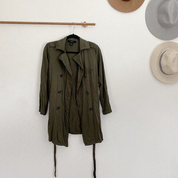 Forever 21 Army Military Trench Jacket Small - Picture 1 of 2